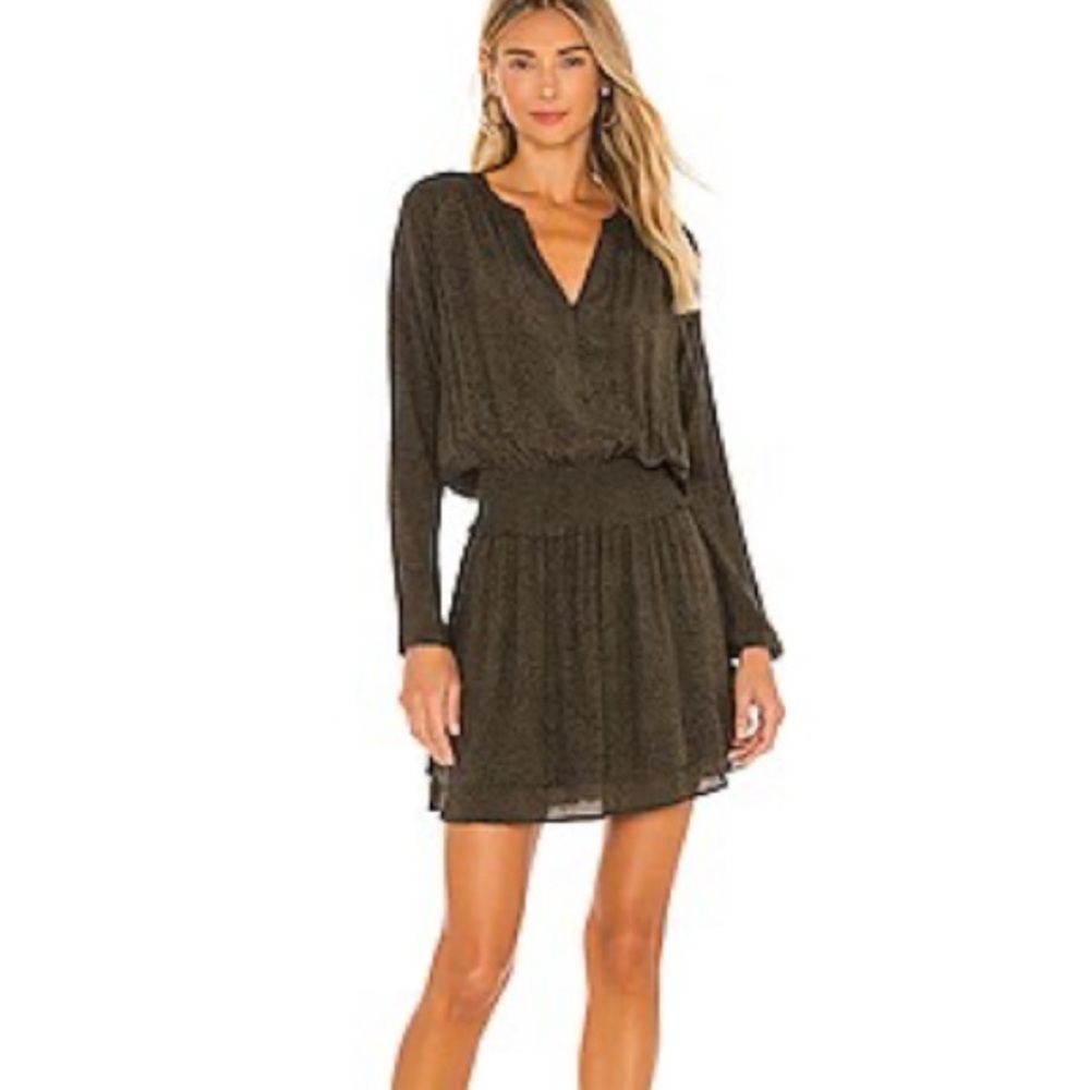 Rails Green Speckled Jasmine Tiered Mini Dress Size S